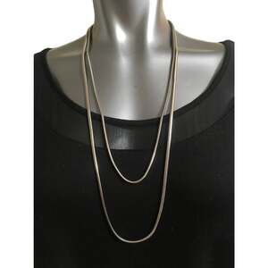 56" Silver Tone, Versatile Rope Chain Necklace